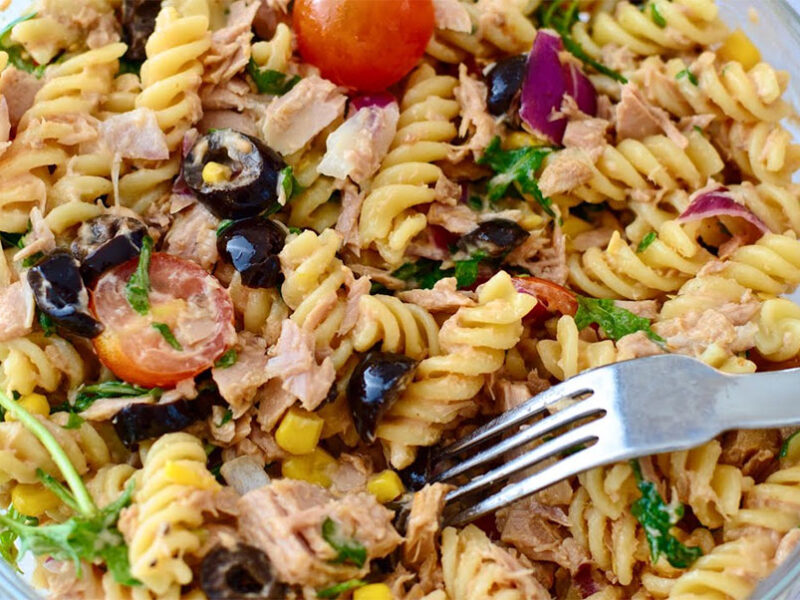 طعم جبار.. طريقة عمل سلطة الباستا بالتونة للرجيم أكلة خفيفة